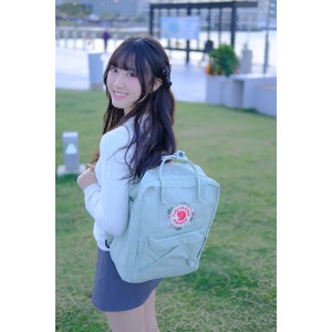 【新登場】刺繡版 Fjallraven Kanken Embroidery – Rose Whisper / Mint - Classic Size